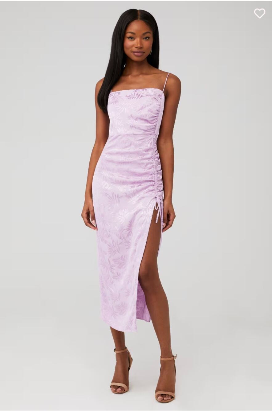 Saylor Gardenia Dress in Amethyst. Size Large